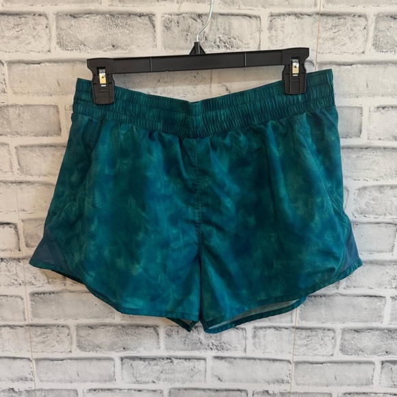 Women’s All in Motion athletic lined blue/green colored shorts Medium - Picture 1 of 3